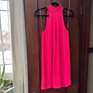 Krisa Vibrant Pink Sleeveless Mini Dress